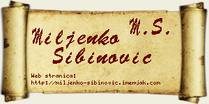 Miljenko Sibinović vizit kartica